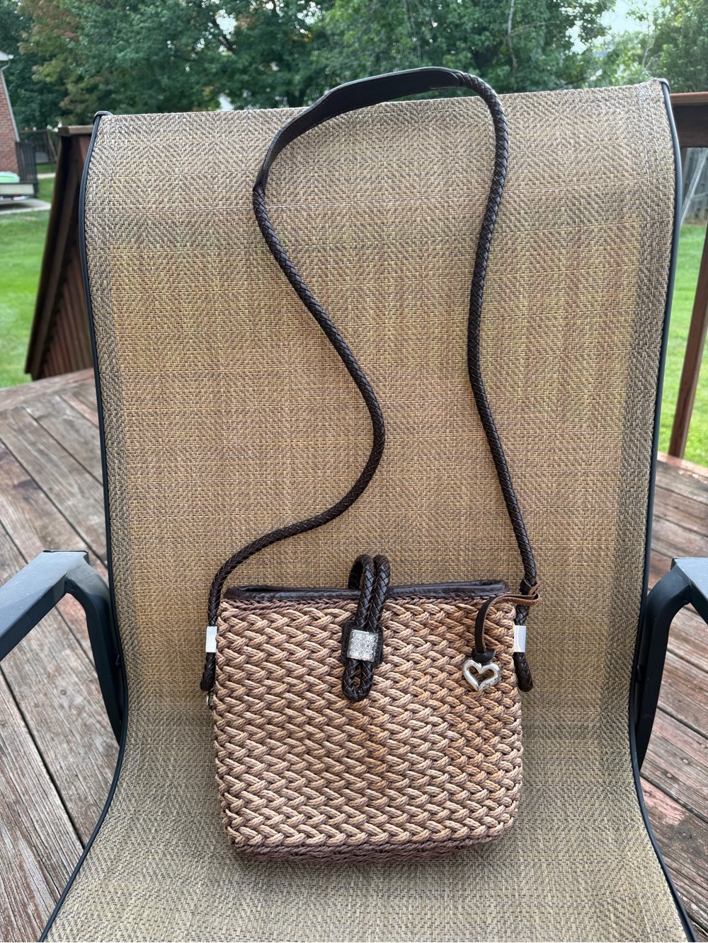 Brighton Woven JUTE Shoulder Crossbody Bag Purse